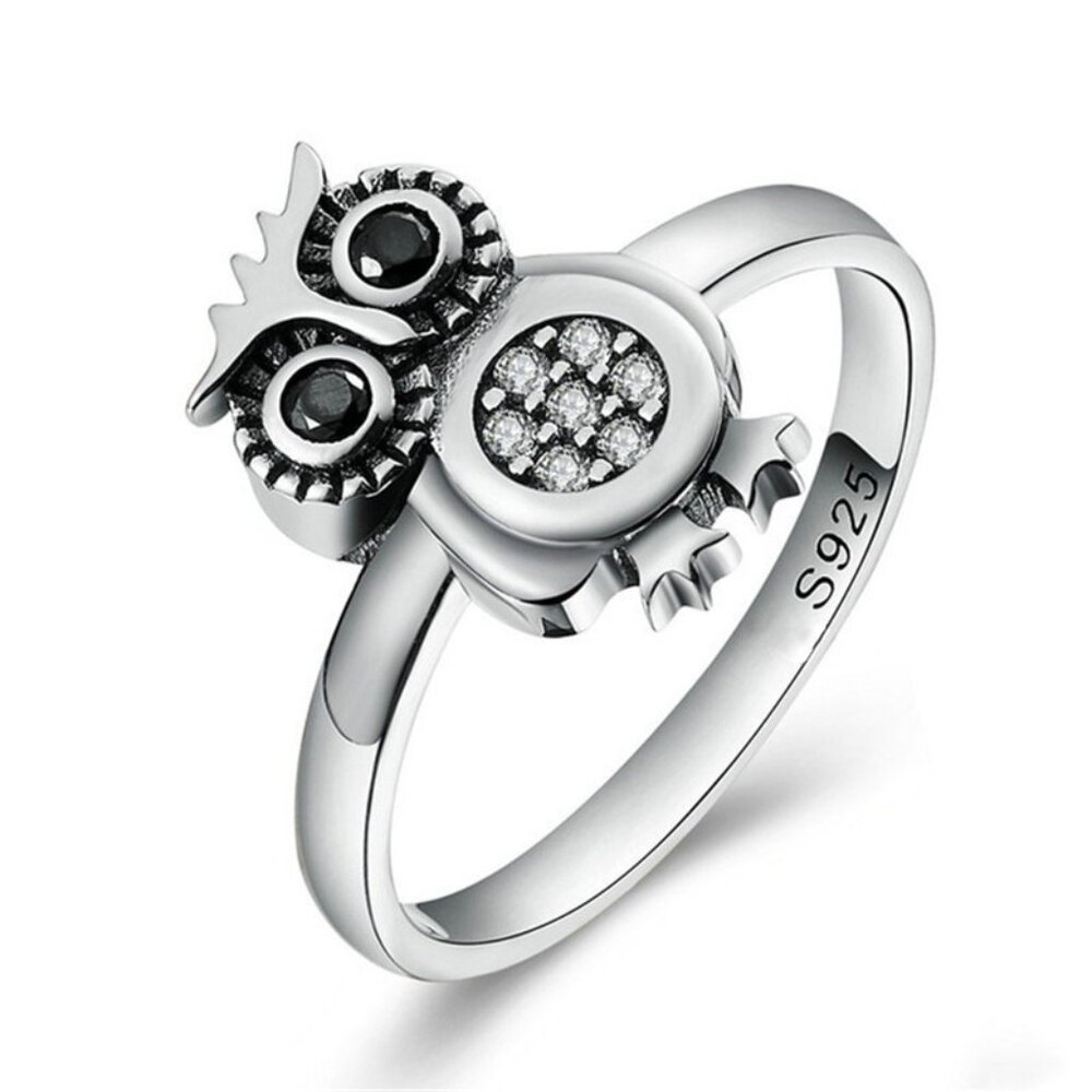 925 Silver Plated 3A CZ Cute Ring for Men Women, FB16FA1042